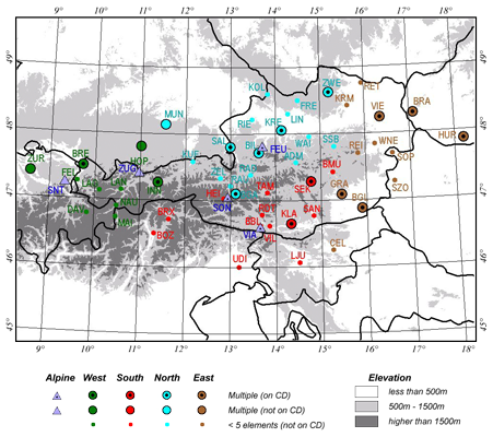 ALOCLIM Station map