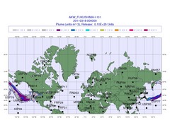 Radioaktivität von Fukushima 6 Tage nach Beginn des Unfalles: Wolke erreicht USA