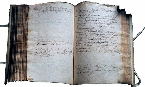 Quellenbeispiel: Im Tagebuch des Pater Urban (Tagebuch P. Urban, 20. Juli 1841, 1791–184, fol. 168v) findet sich am 26. März 1826 folgender Eintrag:1826 26. März (Ostersonntag) starker Erdstoß, um 3/4 auf 2 Uhr nachmittag. Quellenbeispiel