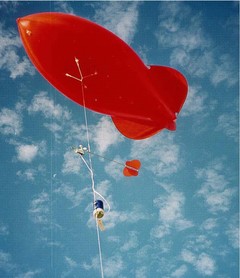 Starkwind-Fesselballon mit meteorologischer Sonde und Ozonsonde / Quelle: &copy; ZAMG