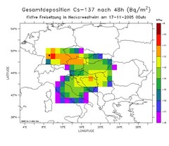 Modelliertes Depositionsfeld / Quelle: &copy; ZAMG