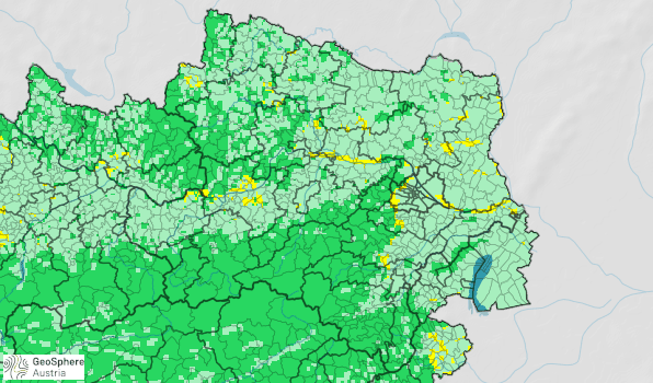 Karte der Waldbrandgefahr