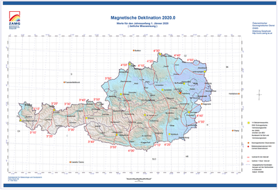 Deklinationskarte 2020