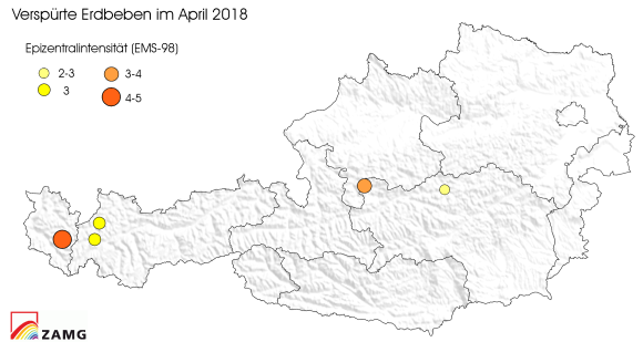Erdbeben im April 2018