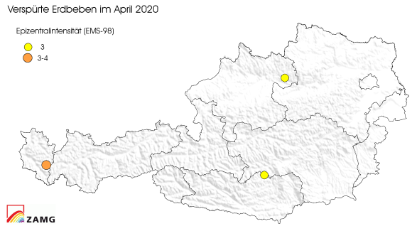 Erdbeben im April 2020