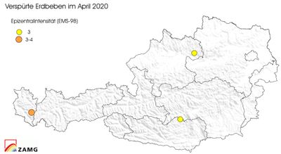 Erdbeben im April 2020