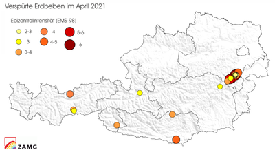 Erdbeben im April 2021