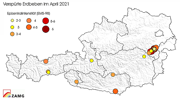 Erdbeben im April 2021sh
