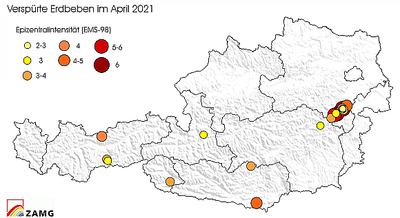 Erdbeben im April 2021sh