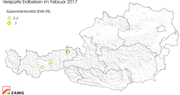 Erdbeben im Februar 2017