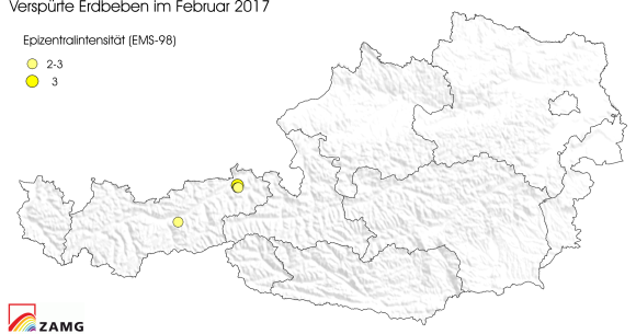 Erdbeben im Februar 2017