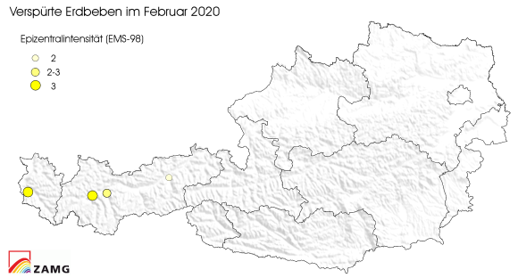 Erdbeben im Februar 2020