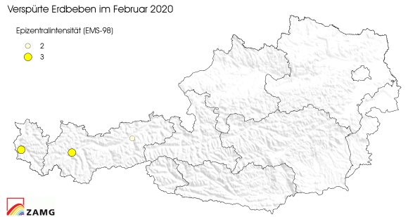 Erdbeben im Februar 2020