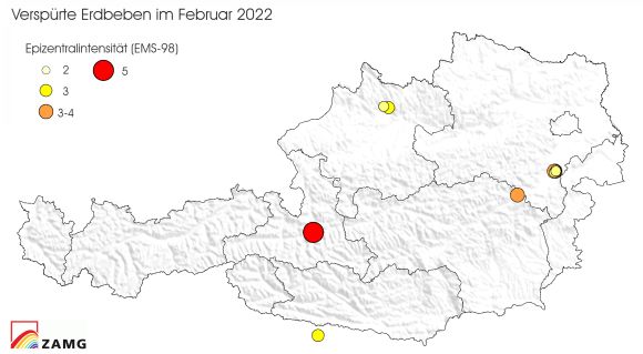 Erdbeben im Februar 2022