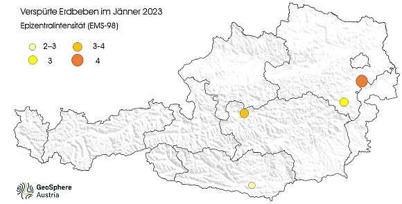 Erdbeben im Jänner 2023