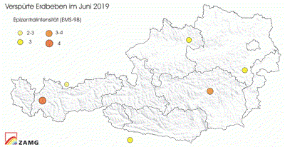 Erdbeben im Juni 2019