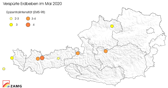 Erdbeben im Mai 2020