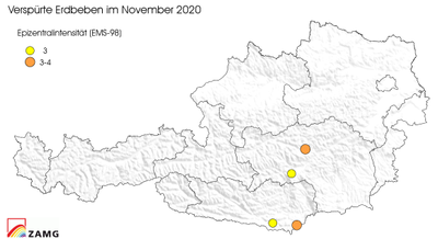 Erdbeben im November 2020
