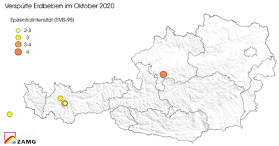 Erdbeben im Oktober 2020