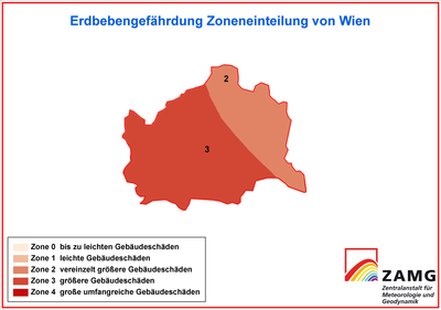 Erdbebengefährdung Zonen Wien