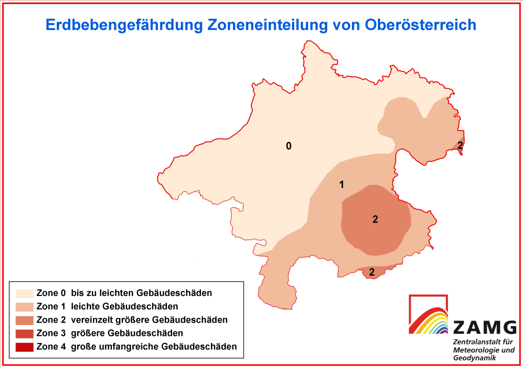 Erdbebengefahr Oberösterreich