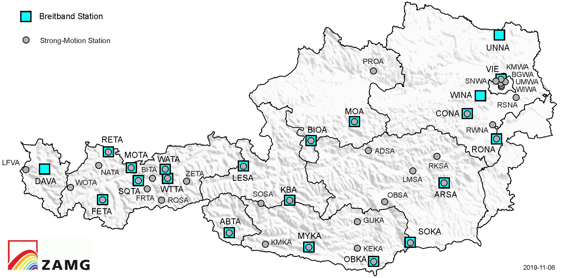 Erdbebenmessnetz 2019-11