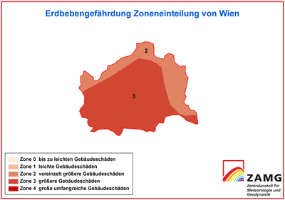 Erdbebenzonen in Wien