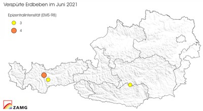 Monatsbericht Erdbeben Juni 2021