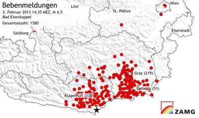 Bad Eisenkappel M4.5 Meldungen