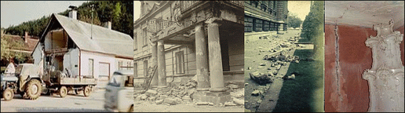 Die Bilder zeigen das Ausmaß des Schadensbebens 1972 bis nach Wien