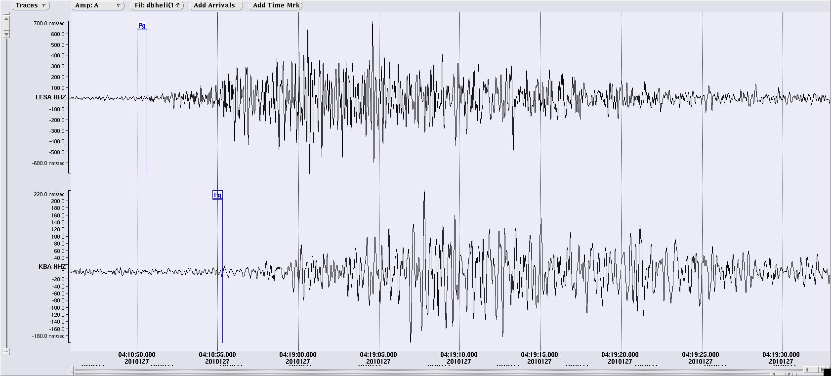 Felssturz Mai 2018 Seismogramm