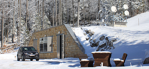 Das Conrad Observatorium am Trafelberg im Winter. © ZAMG Geophysik Blaumoser