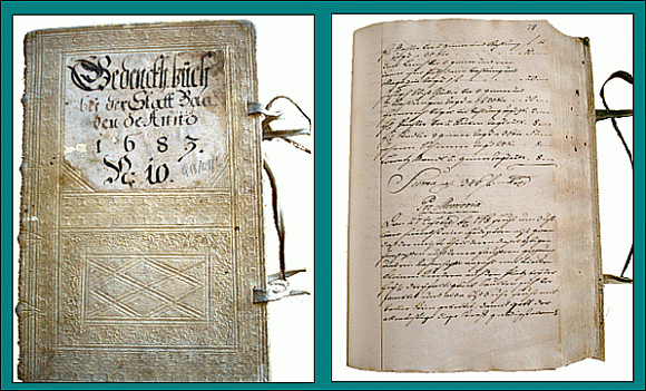 StA Baden. Gedenckhbuch bei der Statt Baaden de Anno 1683.