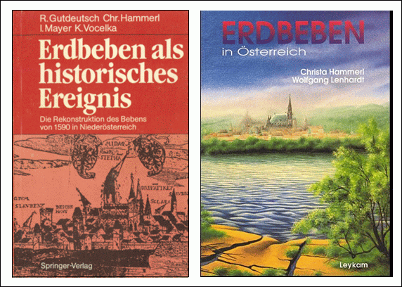 Die Bücher: „Erdbeben als historisches Ereignis – Die Rekonstruktion des niederösterreichischen Erdbebens von 1590“ von Gutdeutsch et al. (1987) und „Erdbeben in Österreich“ von Hammerl und  Lehnhardt (1997)