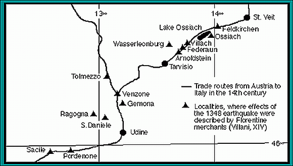 Handelsroute im 14. Jahrhunderts