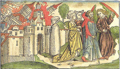 Holzschnitt aus der 'Weltchronik' von Hartmann Schedel, 1493.