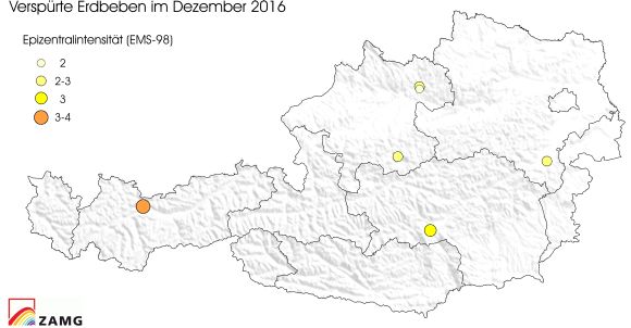 Erdbeben im Dezember 2016 