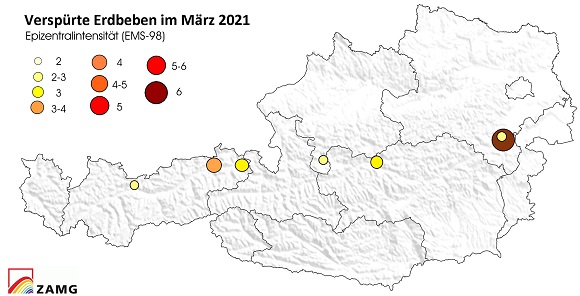 Erdbeben im März 2021