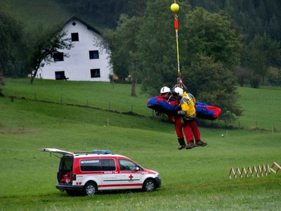 KAT Übung 2017 Verletzte Heli