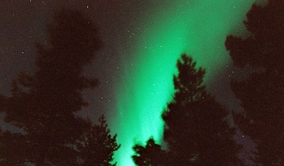 Aurora Borealis im nördlichen Finnland.