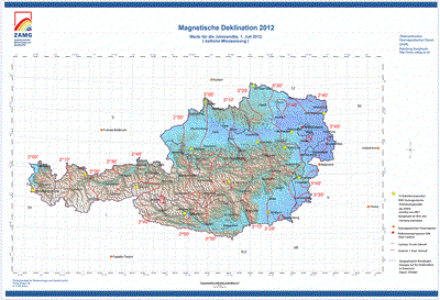 Magnetische Deklination 2012