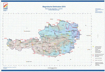 Magnetische Deklination 2015