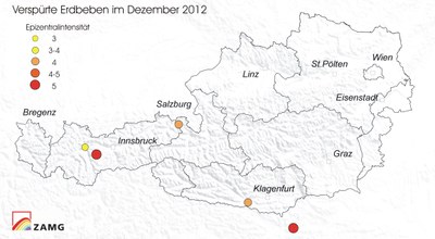 Erdbeben im Dezember 2012