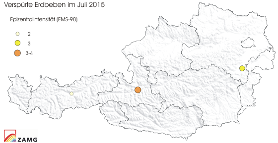 Erdbeben im Juli 2015 
