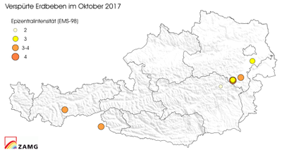 Erdbeben im Oktober 2017