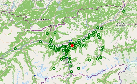 Kräftiges Erdbeben am 9. August 2013 bei Hall in Tirol  