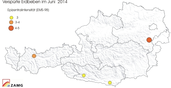 Erdbeben im Juni 2014 