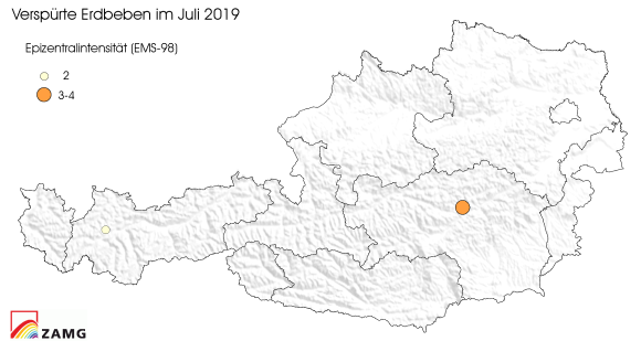 Erdbeben im Juli 2019 