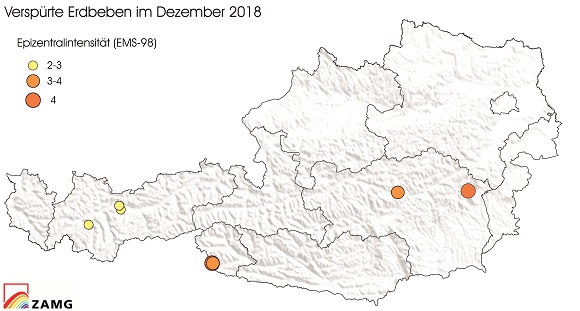 Erdbeben im Dezember 2018 