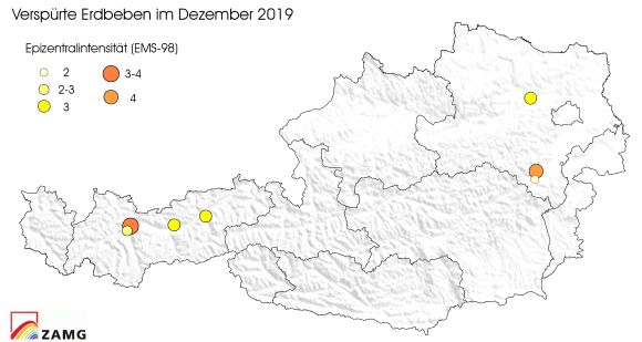 Erdbeben im Dezember 2019 